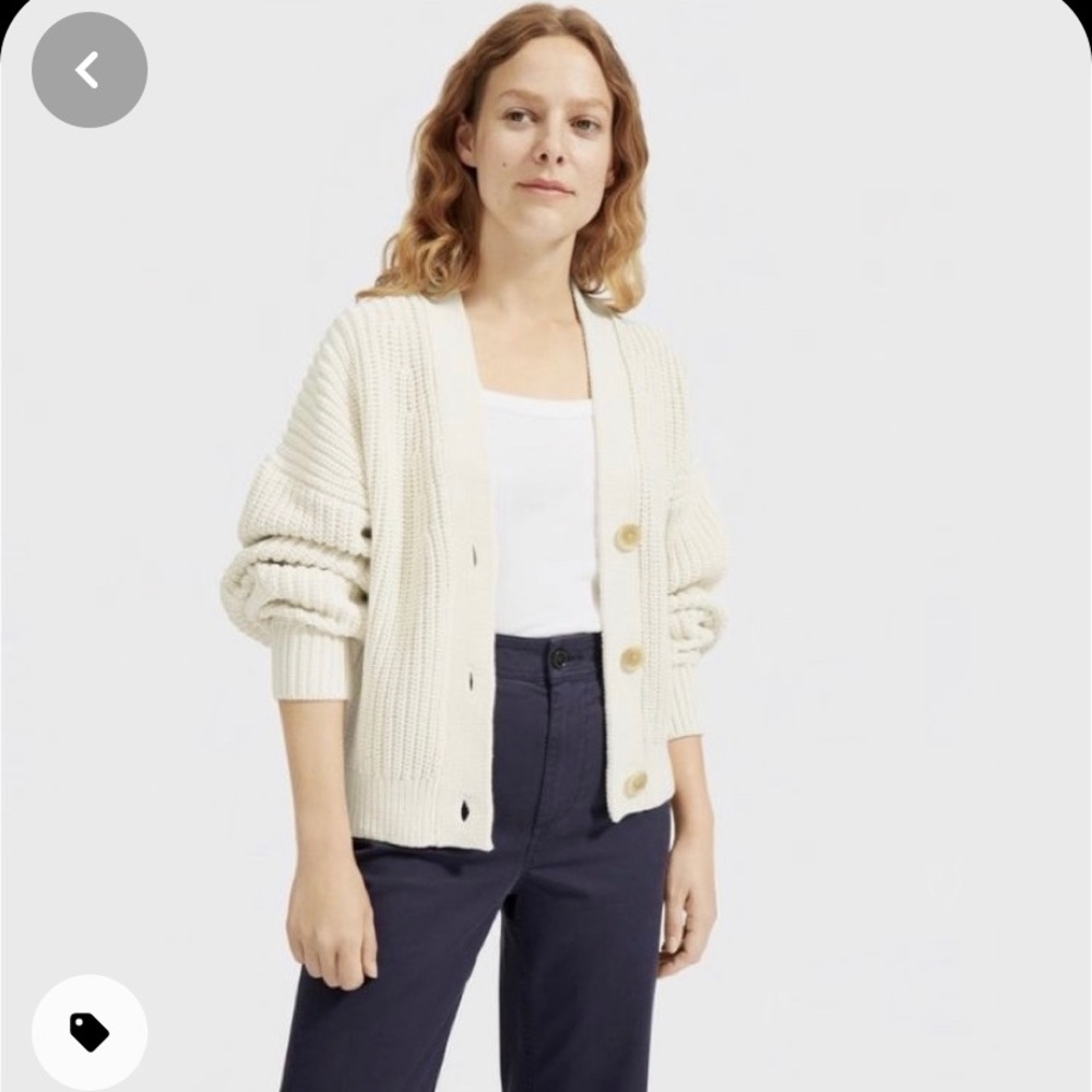 Everlane Texture Cotton Crop Cardigan